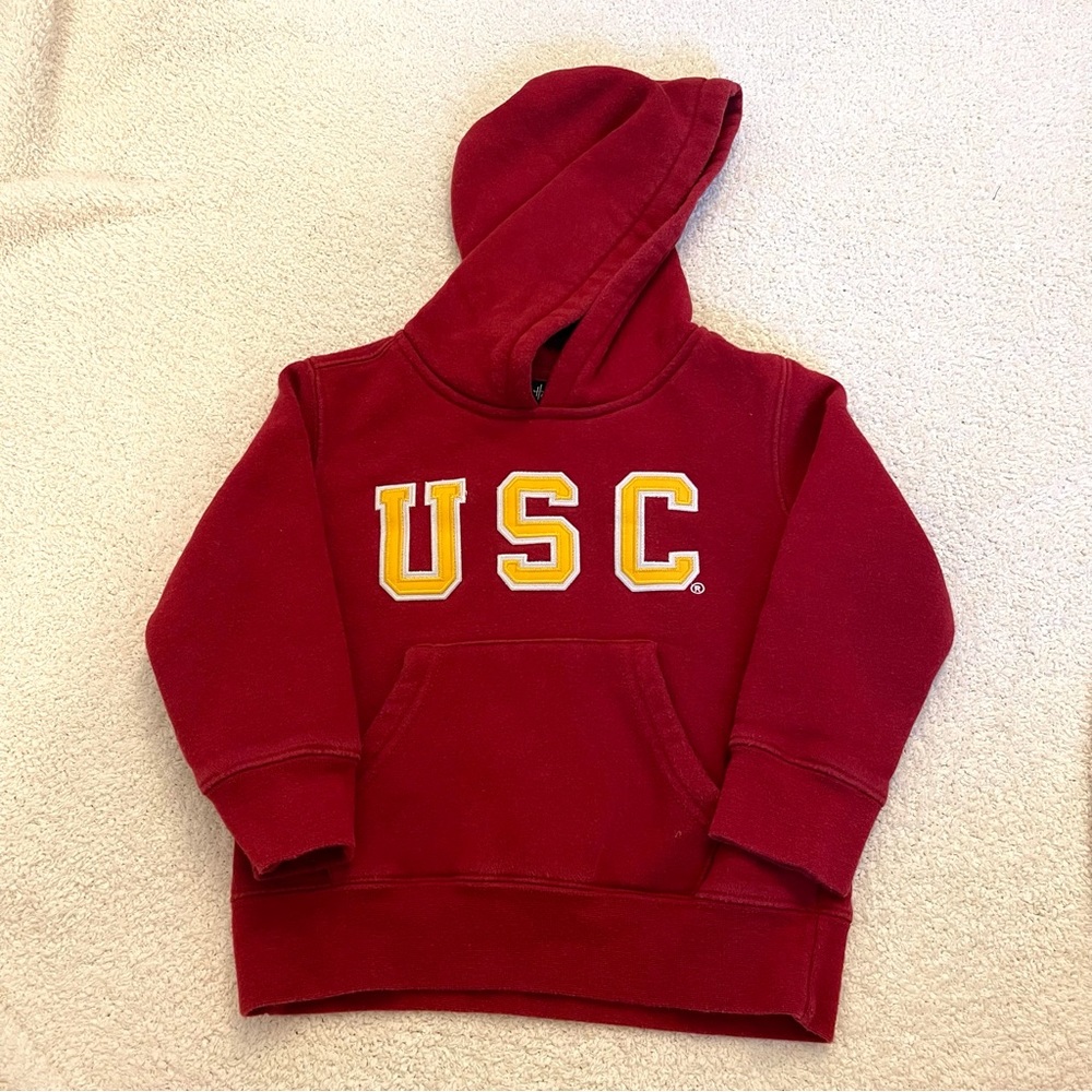 USC Toddler Crimson Hoodie Sweatshirt with Embroidered Letters 3T
